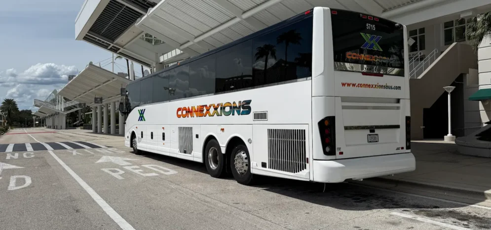 Connexxions charter bus at Orlando Convention Center